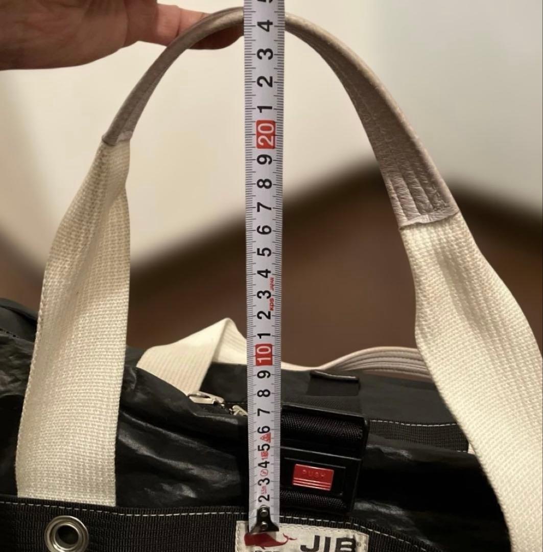 JIBダッフルバッグ　ラージサイズ　ブラック　白ハンドル　革ハンドル　レア　希少