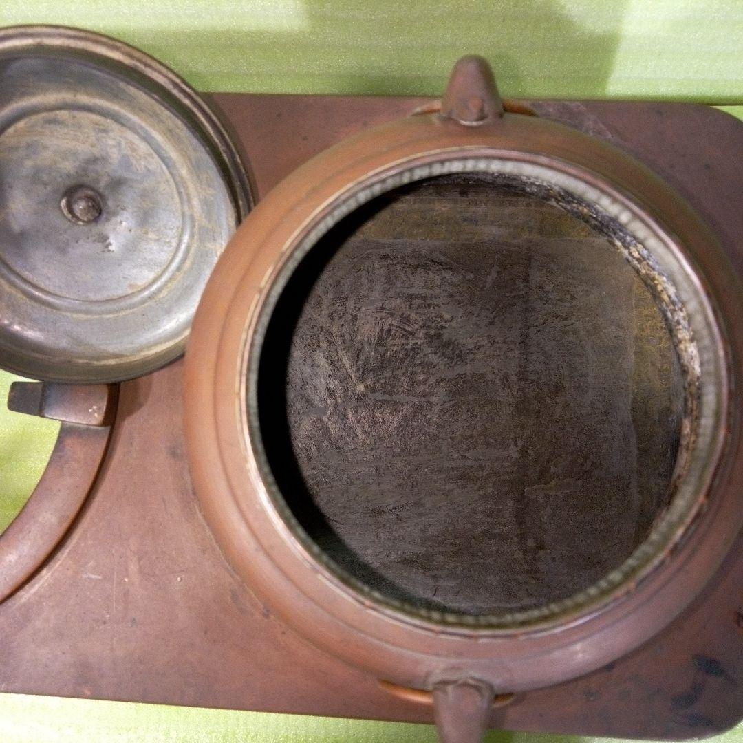 燗銅壺　銅壺　酒燗器　熱燗　湯燗器　お燗　酒器　アンティーク　茶釜　骨董品