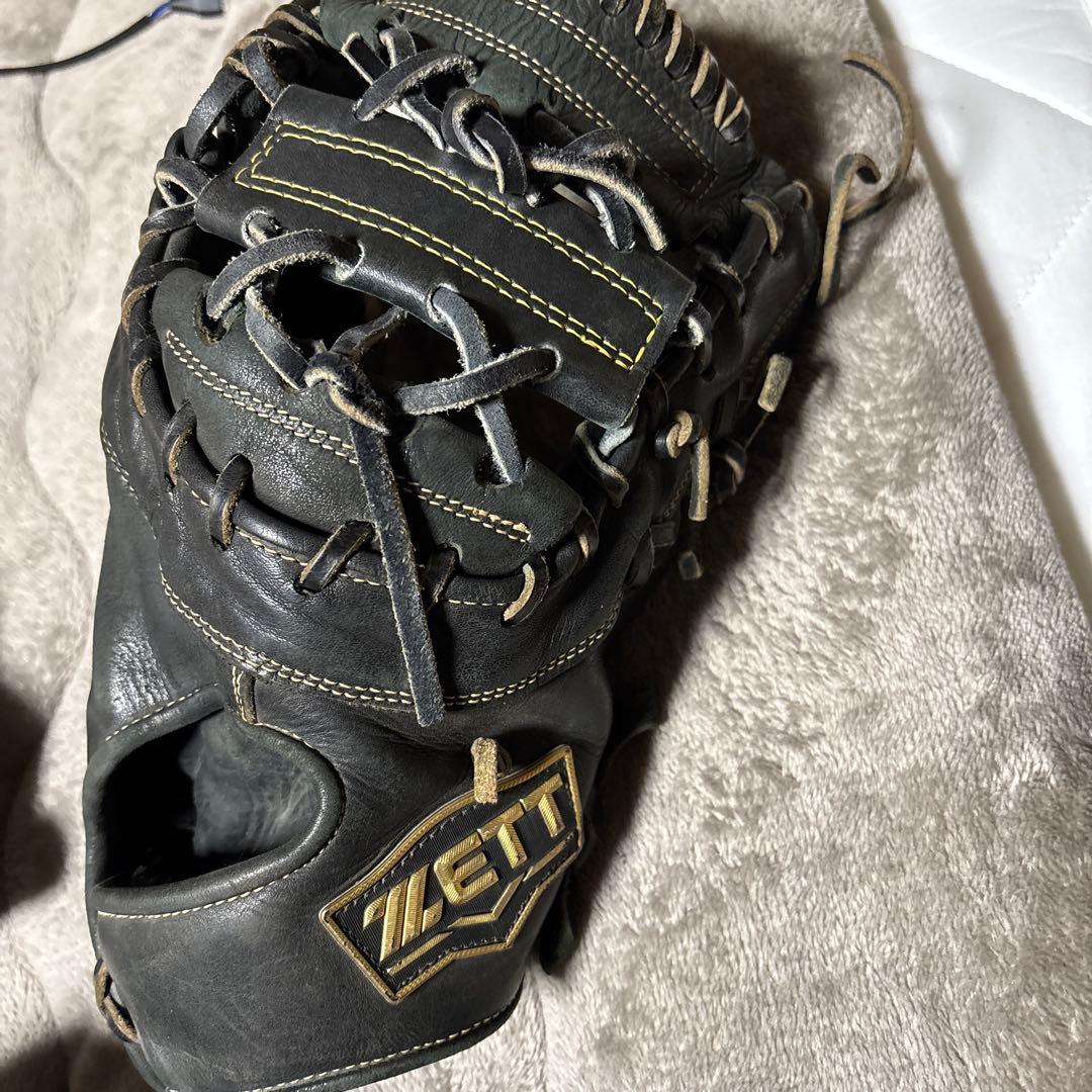 ZETT ブラック レザー 硬式グローブ