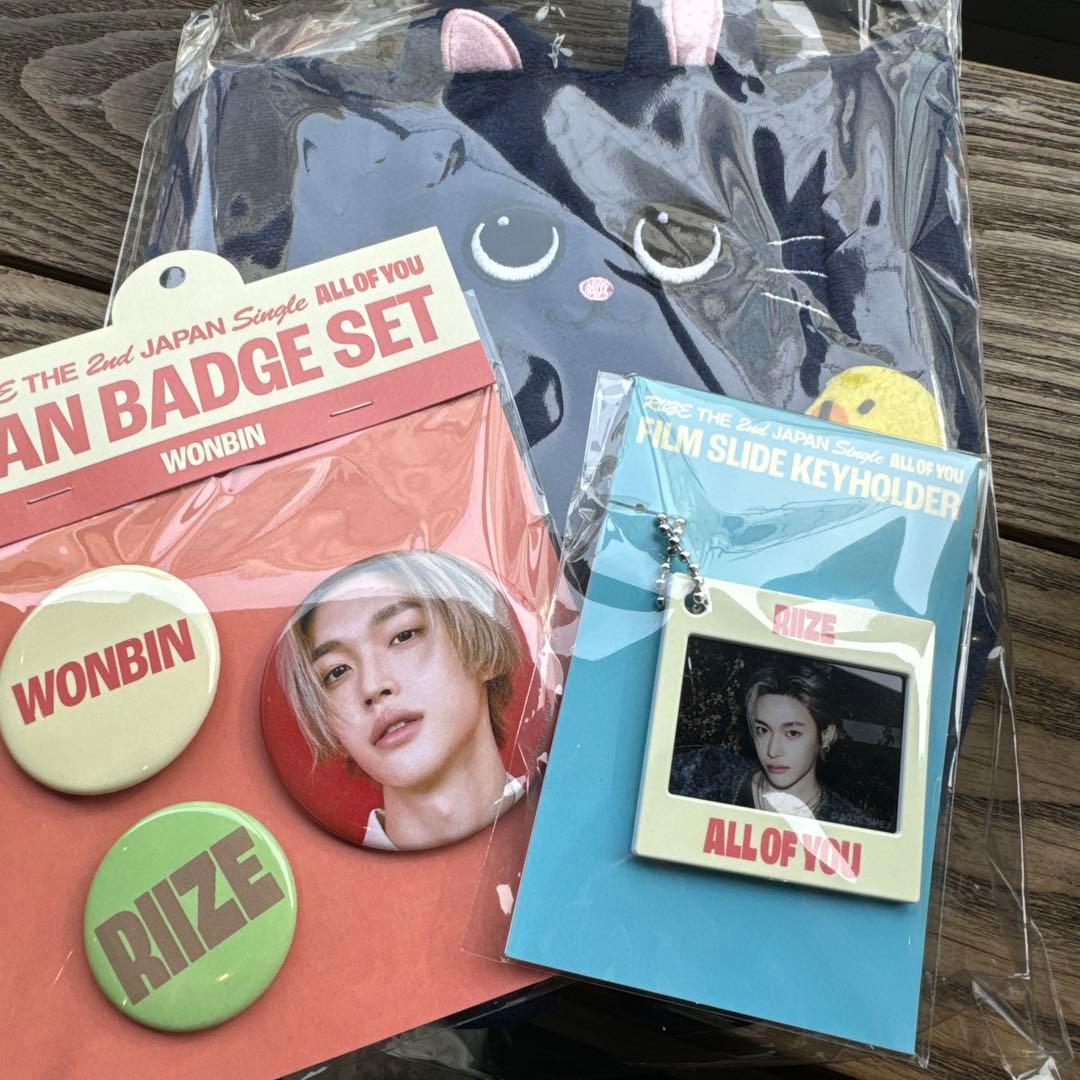 RIIZE ペンライトバッグ＆缶バッジ＆キーホルダー3点セット　ウォンビン