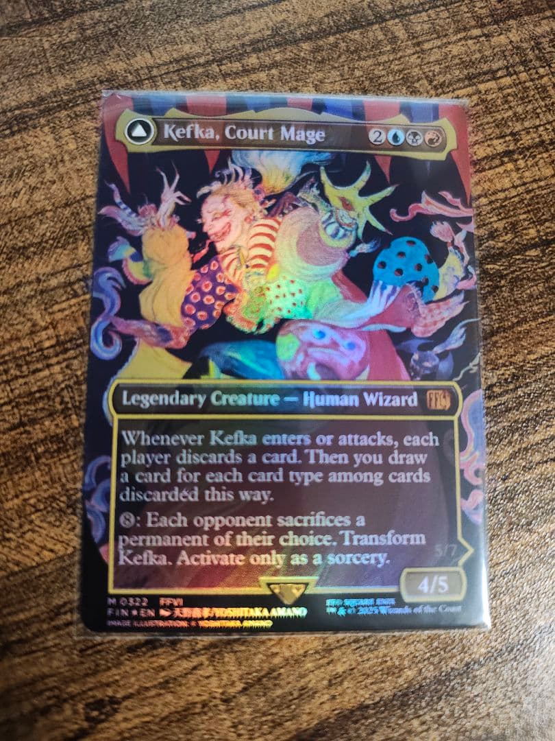 人造魔導士、ケフカ　ボーダーレスfoil　英語版　天野喜孝　裁断微妙