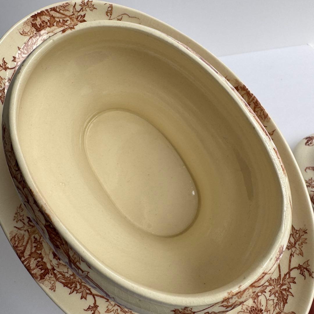 フランスアンティーク Gien ジアン Anemones アネモネ　ソーシエール