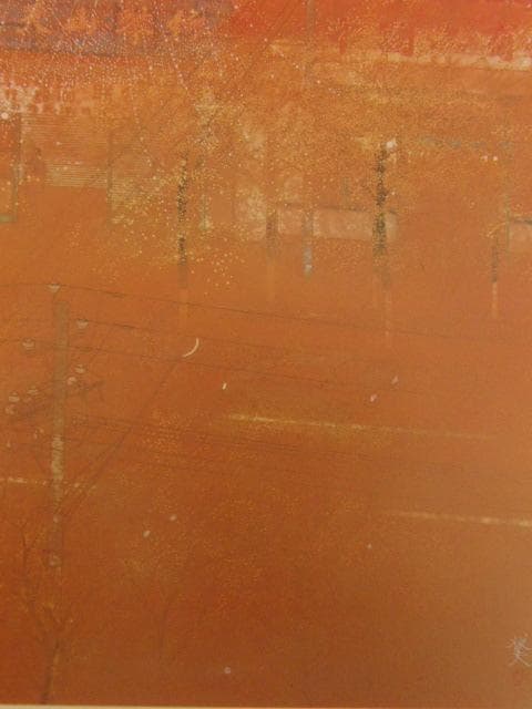 田渕俊夫、【旅の窓から夕彩】、希少な額装用画集より、新品額装付