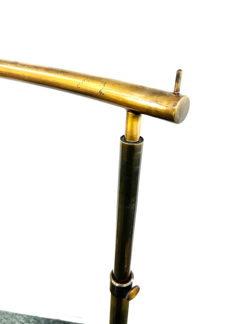 【レア美品】 R脚 ラウンド ハンガーラック アンティークゴールド 真鍮