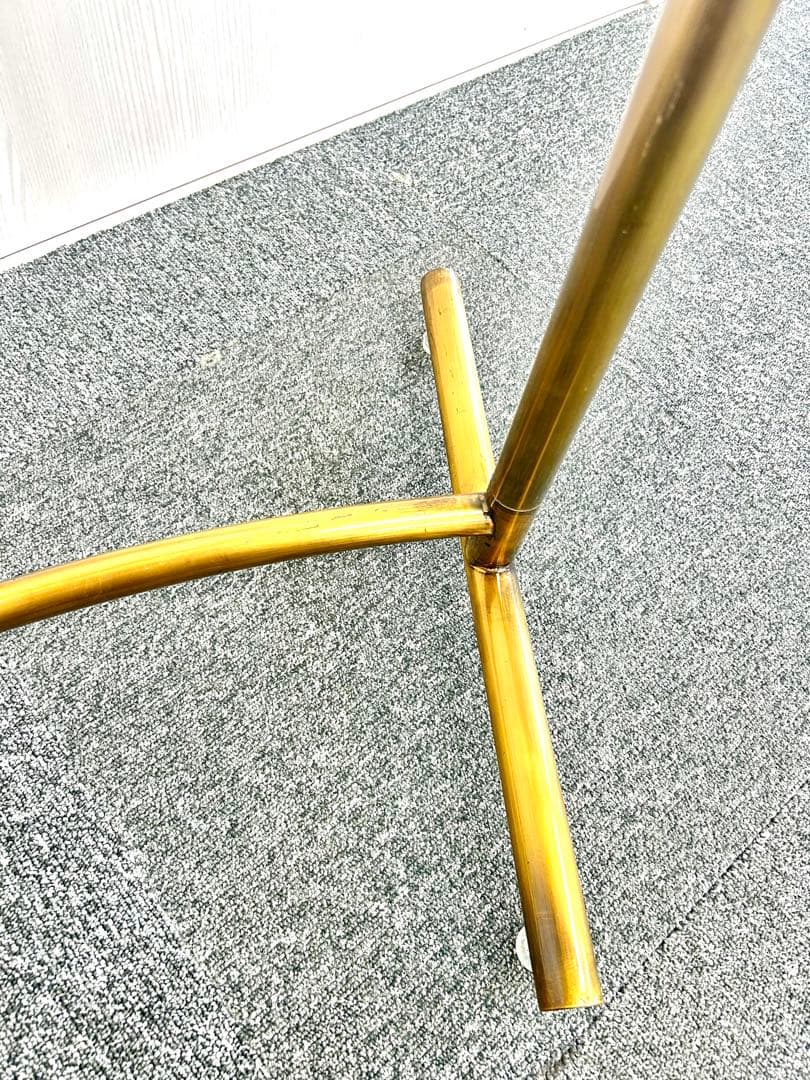 【レア美品】 R脚 ラウンド ハンガーラック アンティークゴールド 真鍮