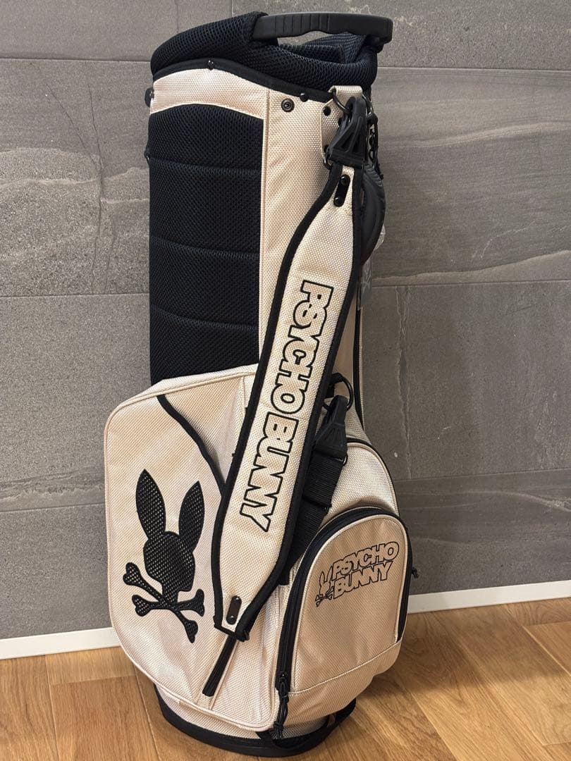 サイコバニー スタンドキャディバッグ BLOCK PB アイボリー　2024秋冬