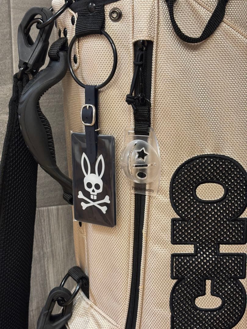 サイコバニー スタンドキャディバッグ BLOCK PB アイボリー　2024秋冬