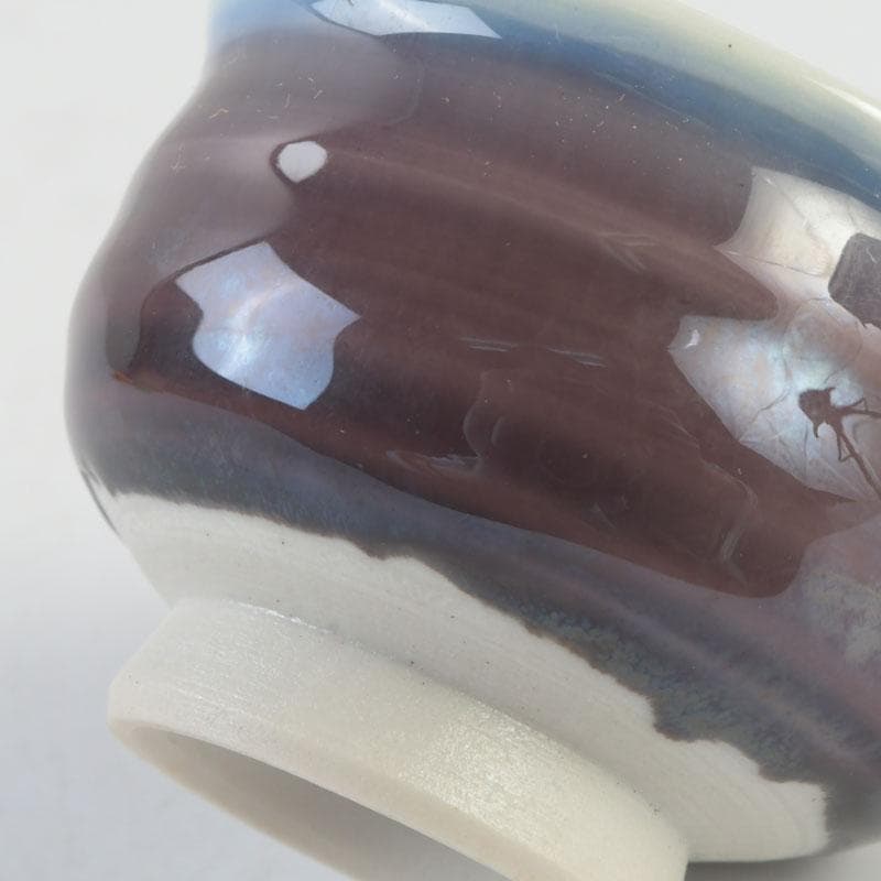 九谷焼　人間国宝　徳田正彦（三代徳田八十吉）　ぐい呑　盃　共布共箱　V　9709