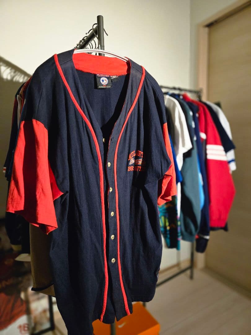 【MLB公式 1997年製】BRAVES ベースボールシャツ XL 希少古着