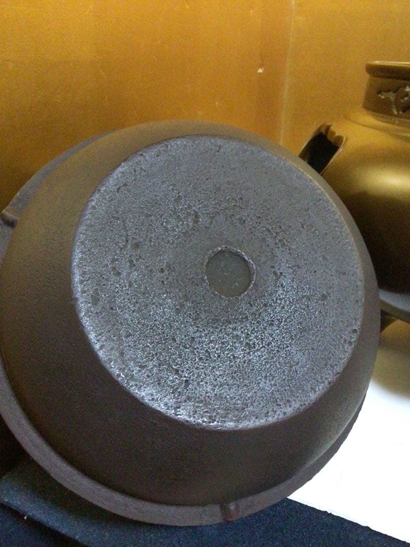 唐銅　風炉釜 畠春斎 一ノ瀬宗辰 共箱付き