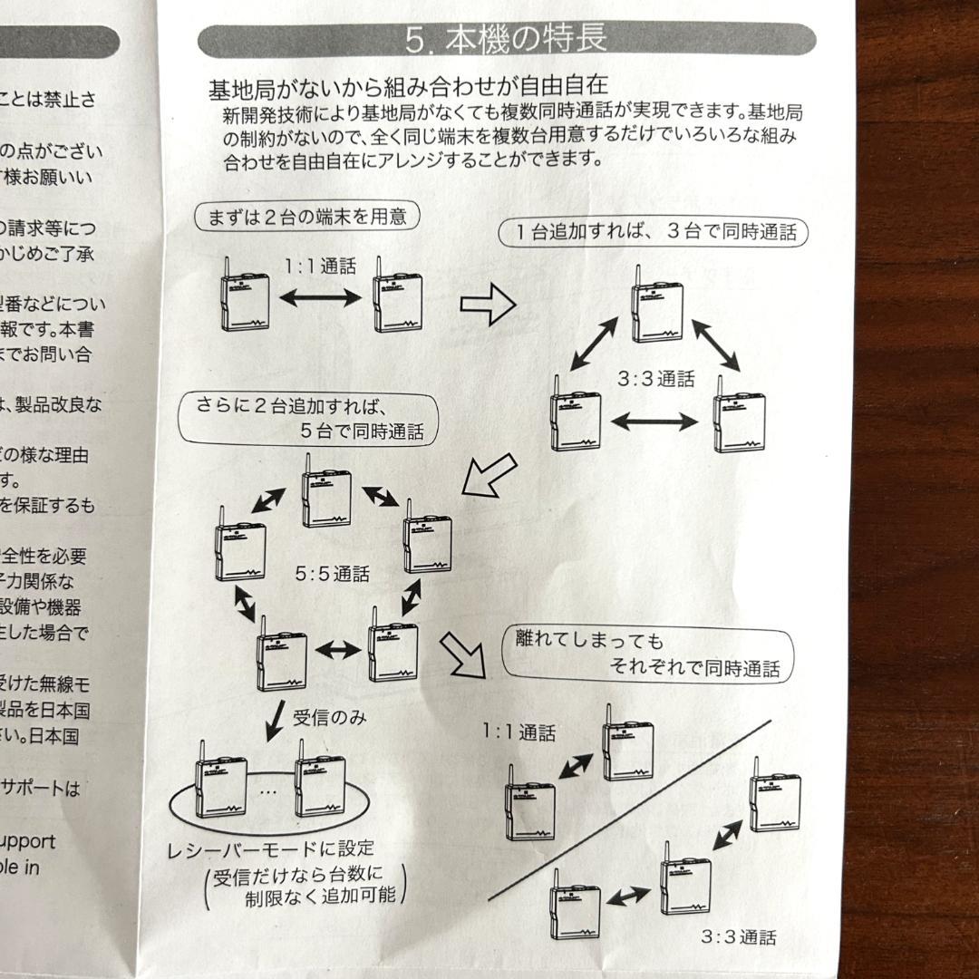 特定小電力 トランシーバ 無線 G-TALK 2.4GHz 4台セット