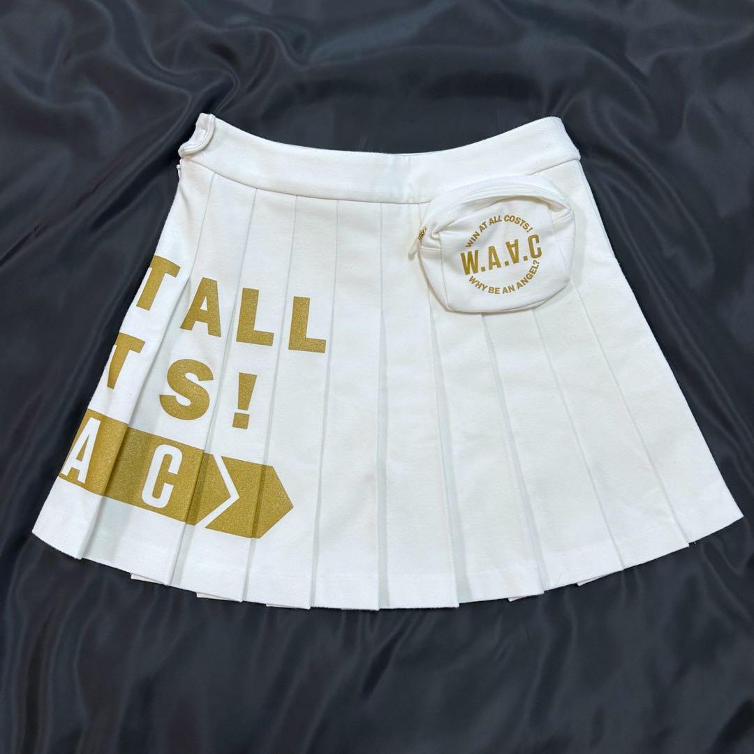 WAAC ワック ゴールドポイント プリーツキュロットスカート ポーチ付き