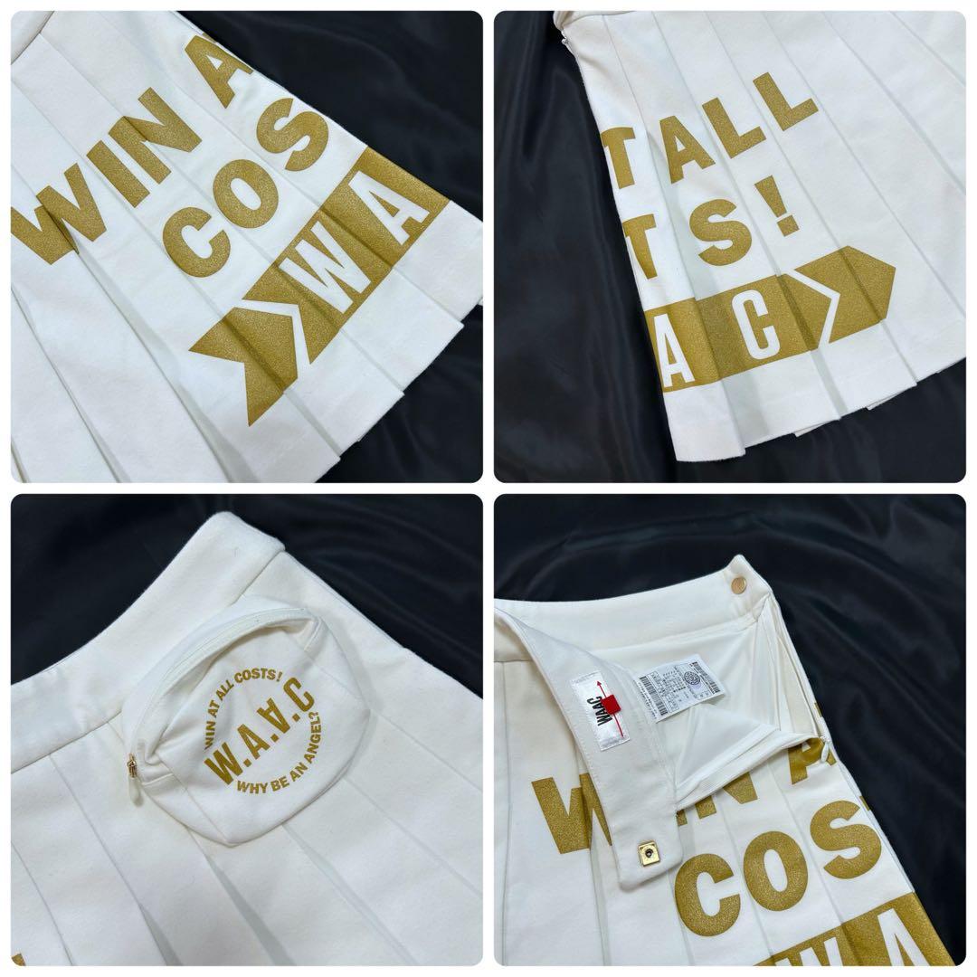 WAAC ワック ゴールドポイント プリーツキュロットスカート ポーチ付き