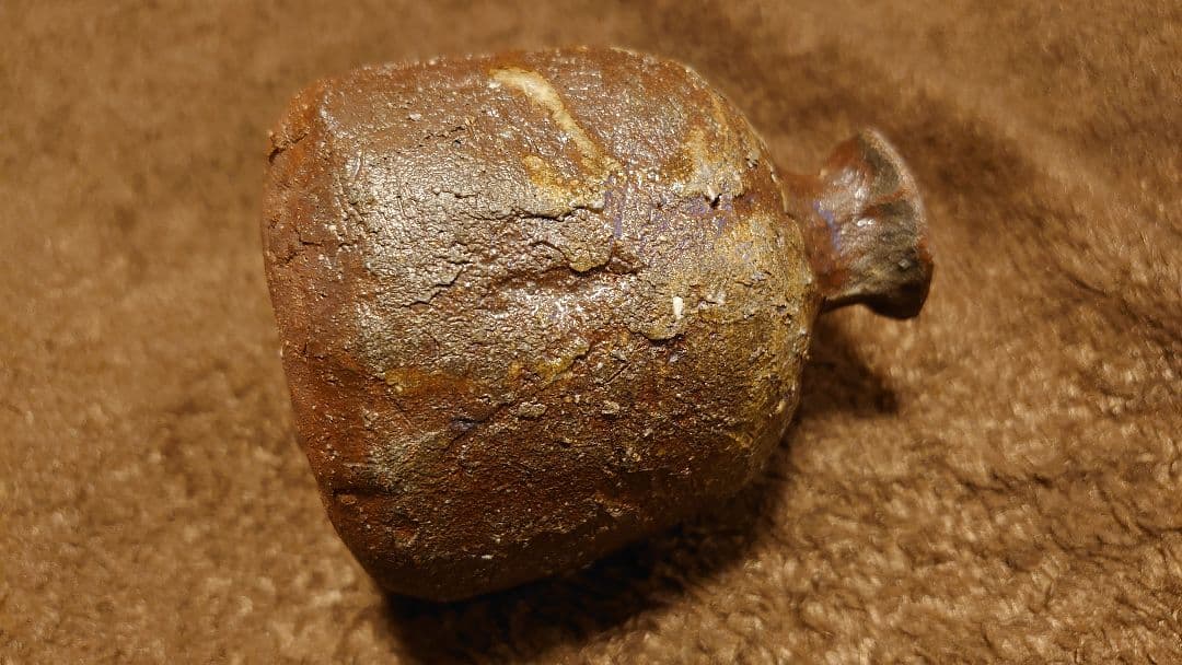 古越前　越前焼　灰釉　窯焼　登窯　花入　１客