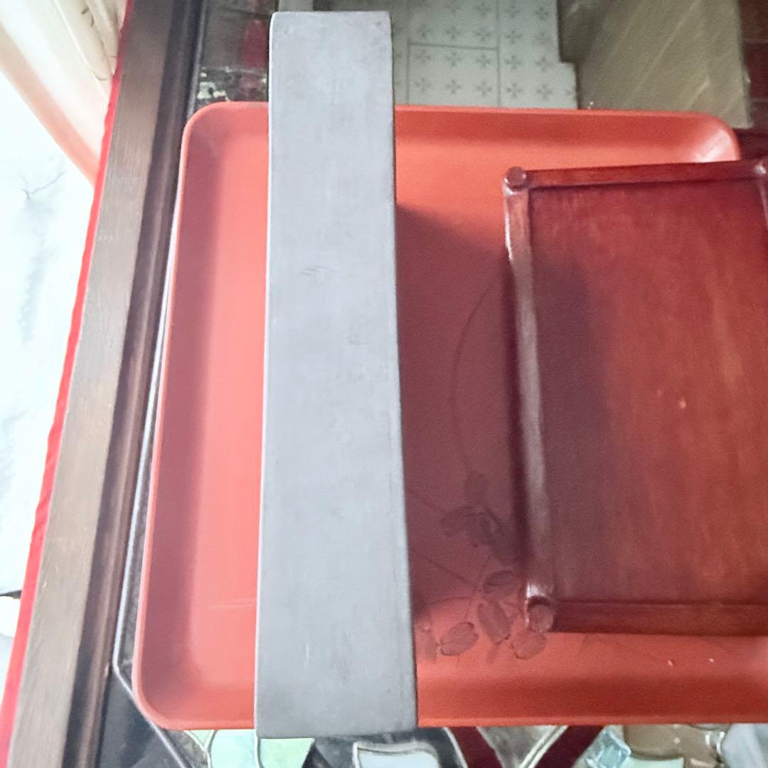 2245様感謝‼️不世出‼️旧家蔵出書の極み『松と芭蕉陽刻天然端渓硯』」文房四宝