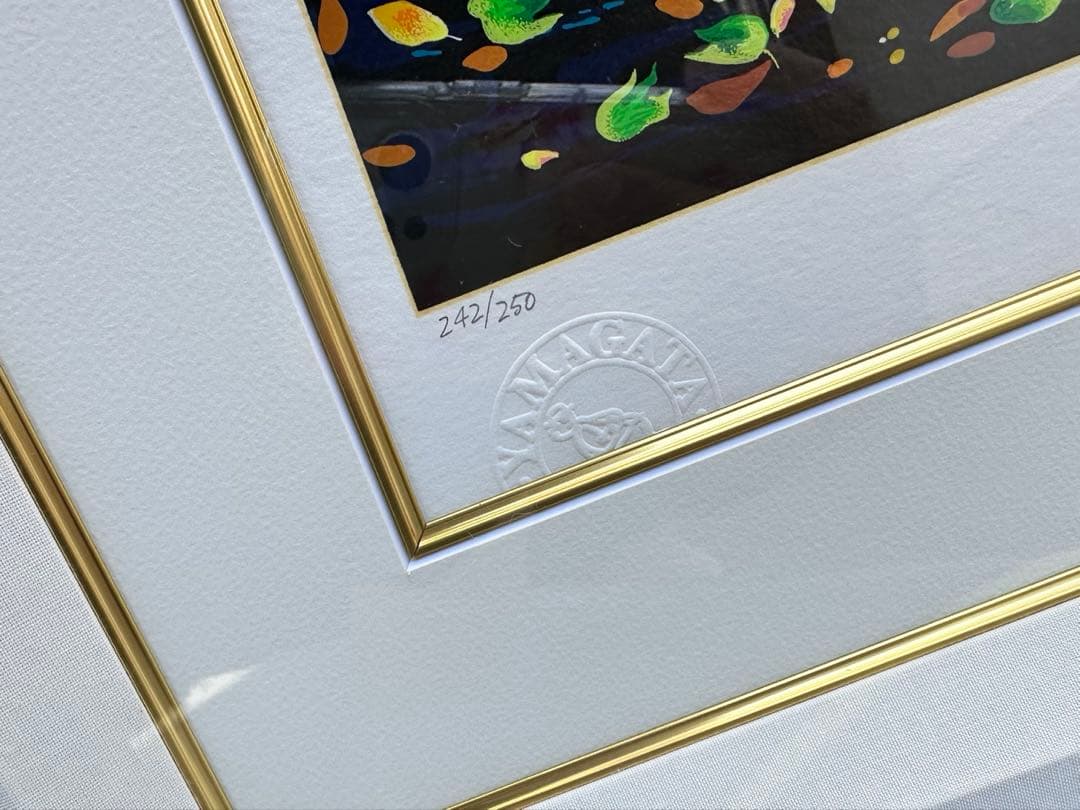 ヒロ・ヤマガタ　ローイングシルクスクリーンアート作品証明書付