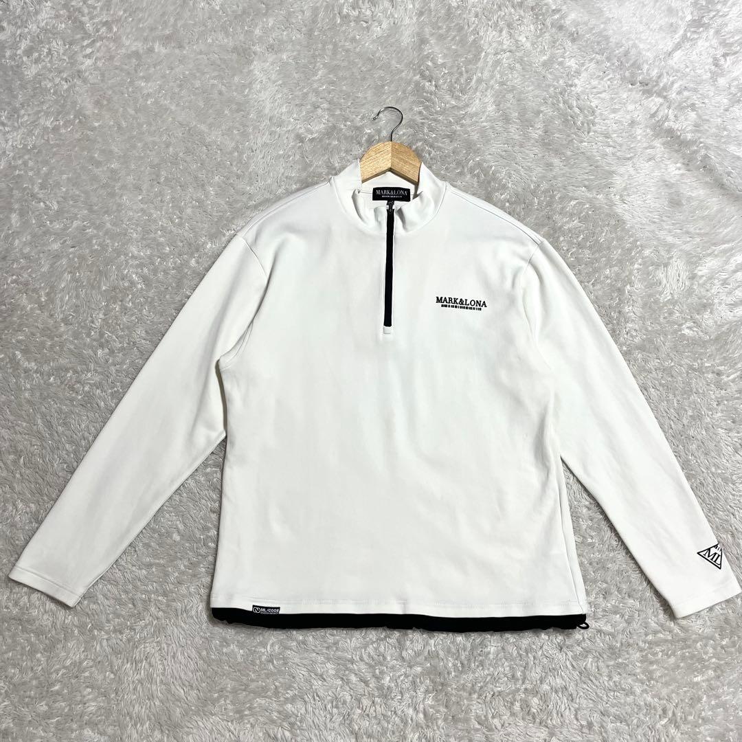 マークアンドロナ 長袖 ハーフジップ 48 ドローコード メンズ ゴルフウェア