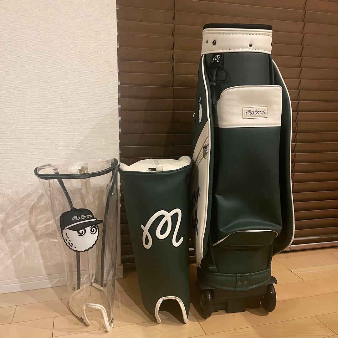 25新作 MALBON マルボンゴルフ キャスター付き キャディバッグ グリーン