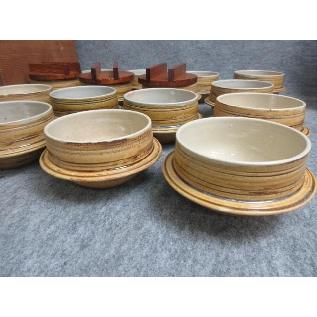 伊良保土鍋17個平安象彦銘箱入り [B28106]