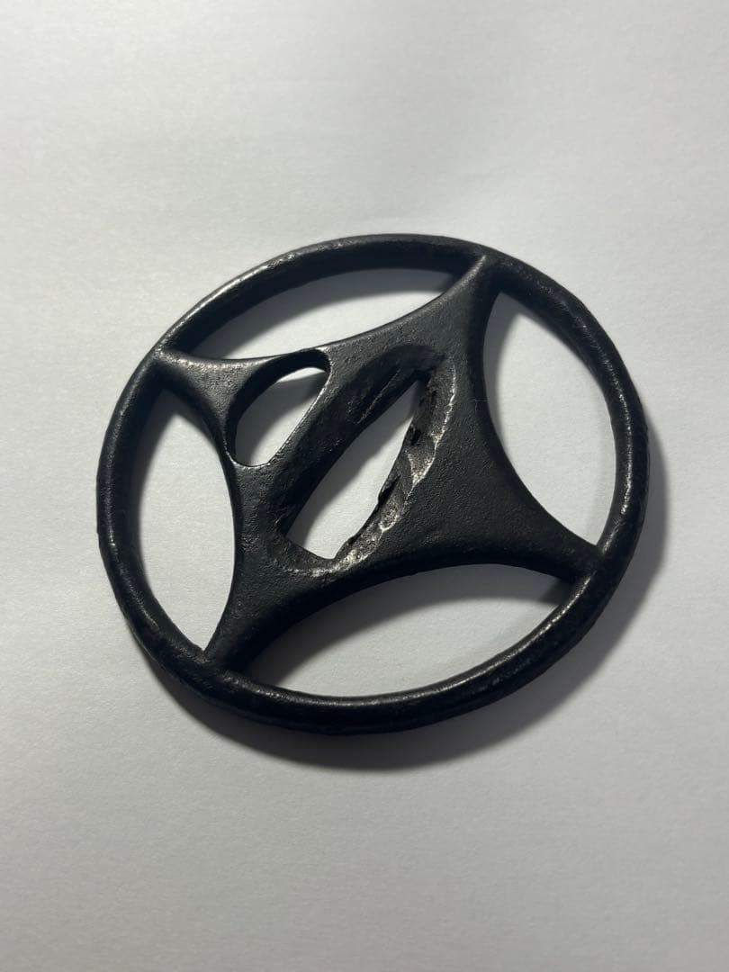 鑑定書付き 鐔　古正阿弥　糸巻透　室町時代　保存刀装具　正真　本物　武具　日本刀