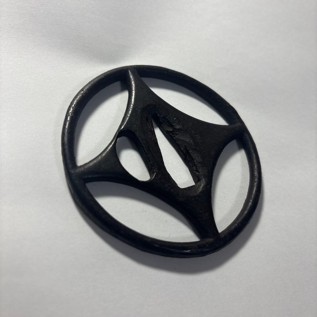 鑑定書付き 鐔　古正阿弥　糸巻透　室町時代　保存刀装具　正真　本物　武具　日本刀