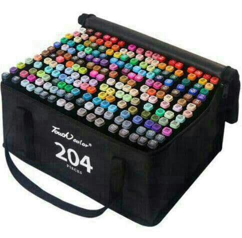 YU  マーカーペン 204色セット 漫画 デザイン イラスト コピック練習用