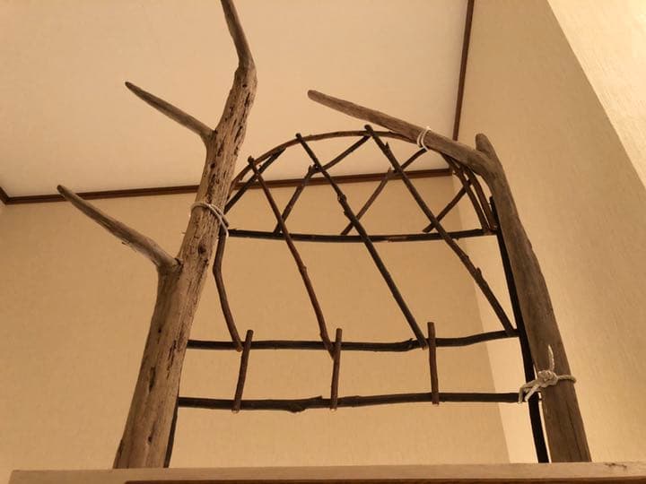 【No12】ペット　小鳥用　据え置き型　とまり木　バードアスレチック