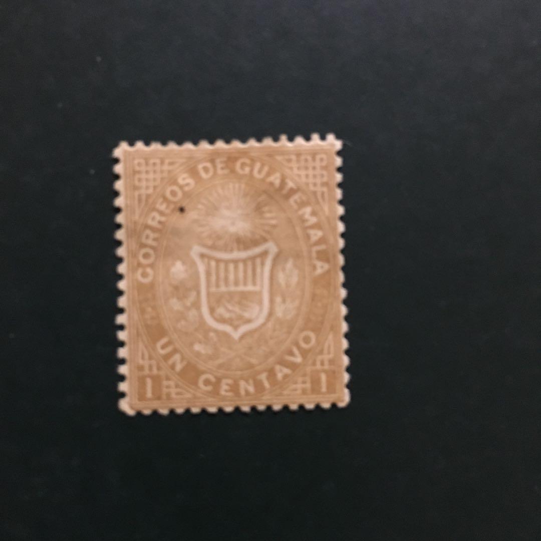 世界の一番切手 南米グァテマラ 1871 ScottNo.1 未使用1種