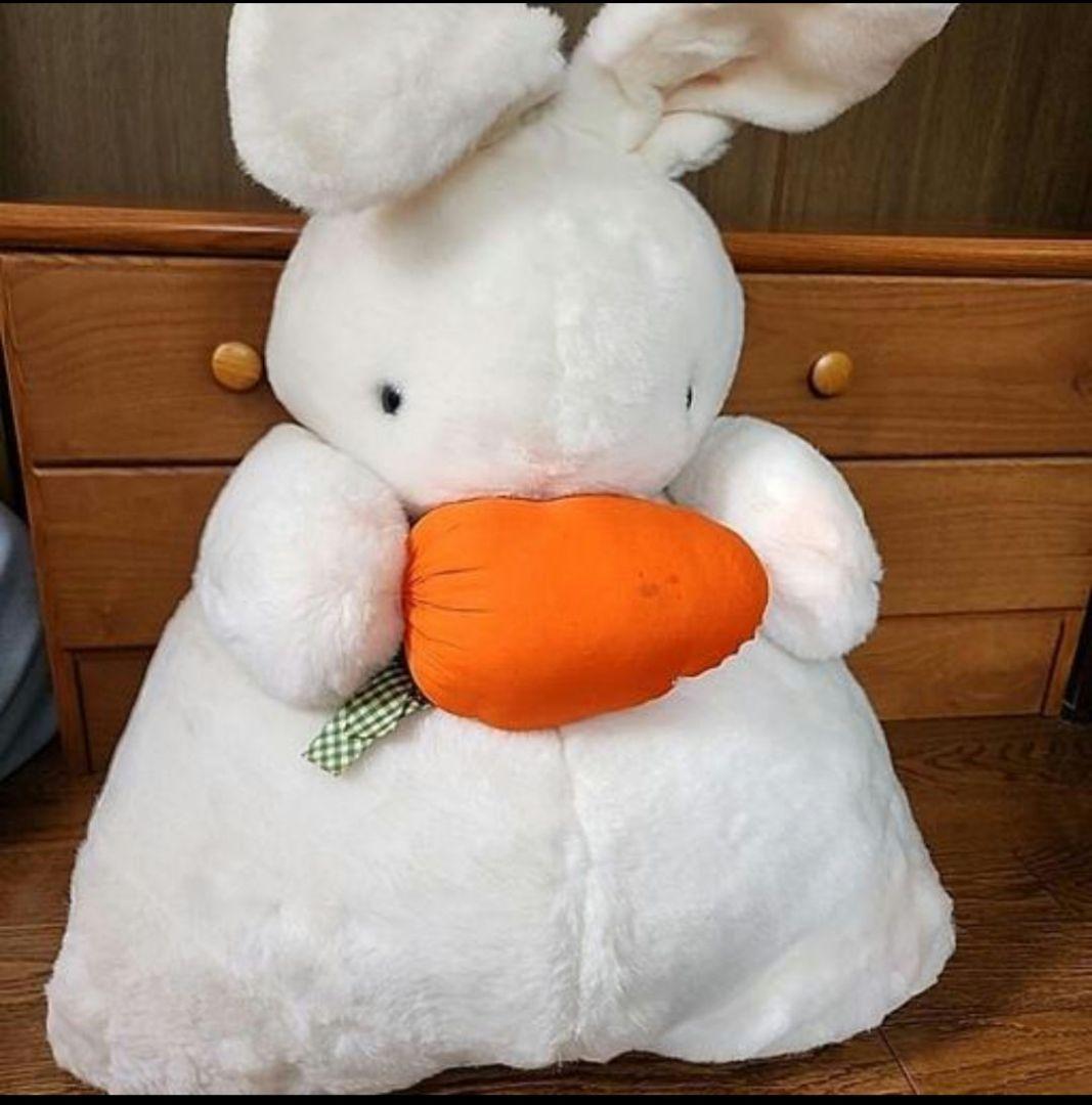 セキグチ 人参うさぎぬいぐるみ 日本製 昭和レトロ 激レア ビックぬいぐるみ