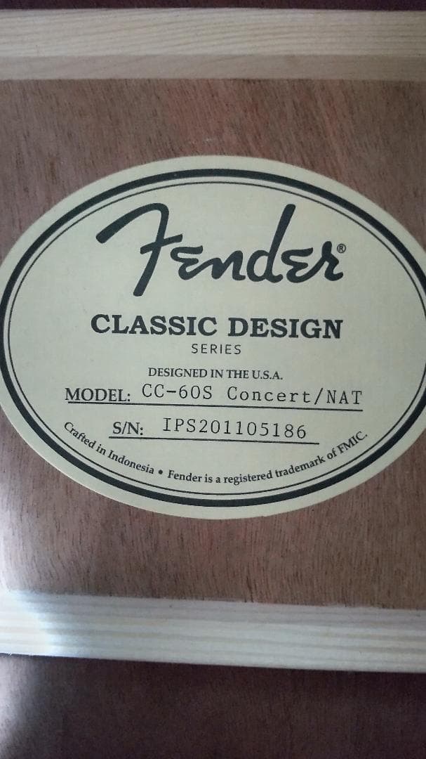 Fender アコースティックギター CC-60S Concert