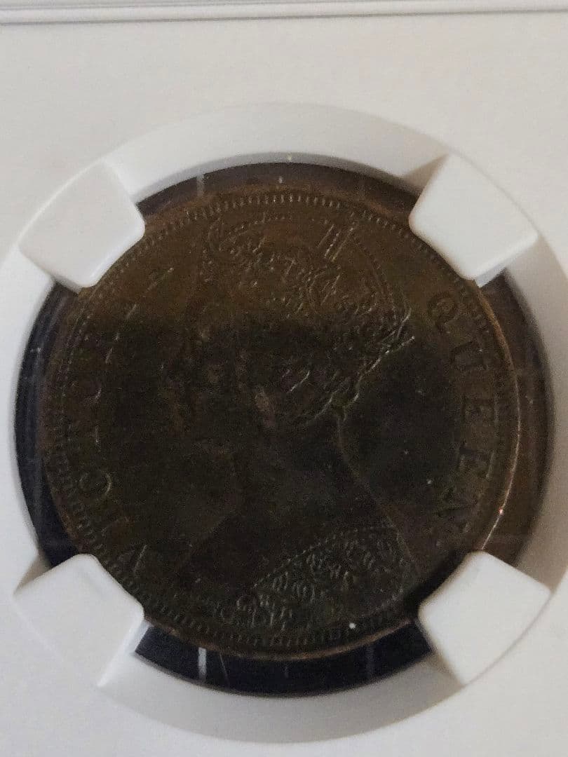 1879 香港一仙 1セント 硬貨 ヴィクトリア NGC XF45BN イギリス