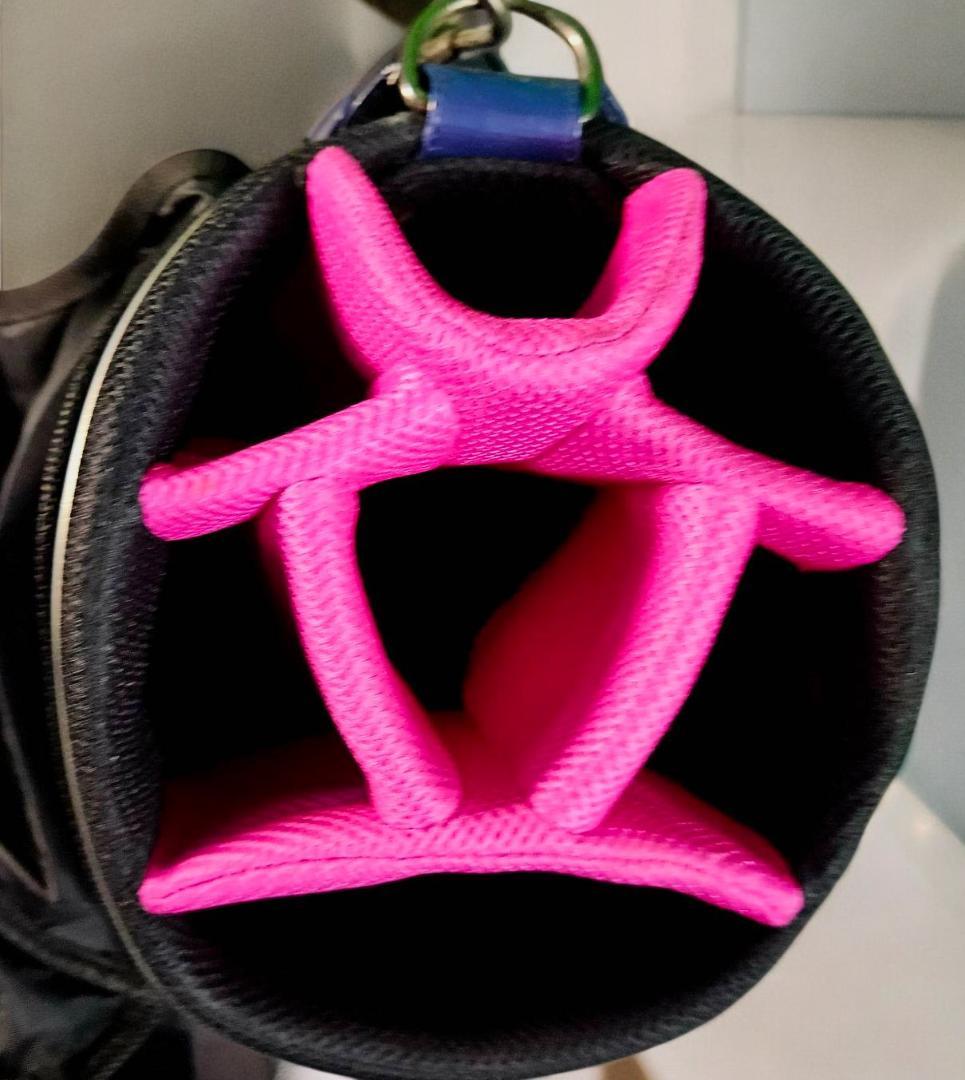 超高級美品　Titleist 高級エナメル/キャディ/ ネイビー/ピンク