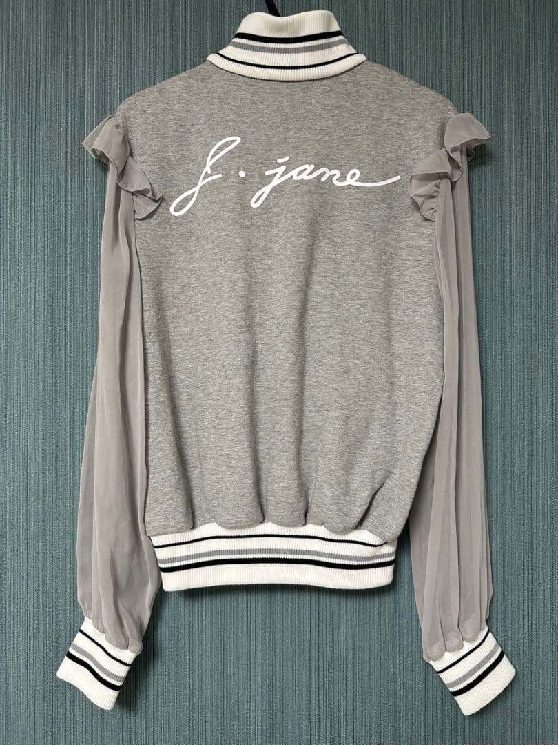 J.jane ハーフジップアップ シフォンスリーブ