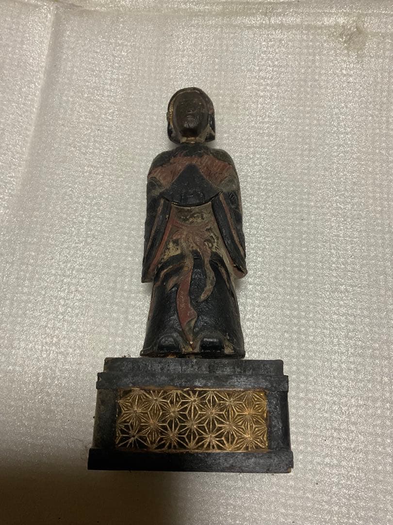 木製／聖徳太子　幼少期立像。【江戸時代製作。30cm程の仏像】。