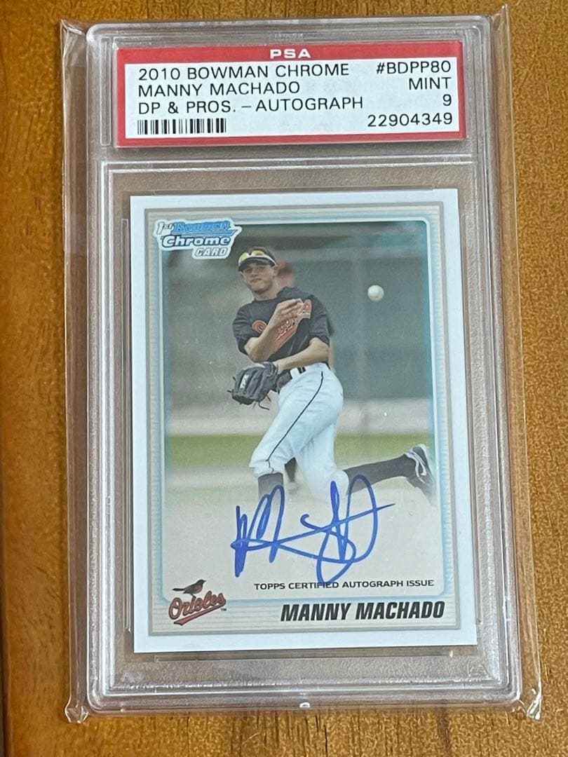 Manny Machado 2010年ルーキー直書き直筆サインカード