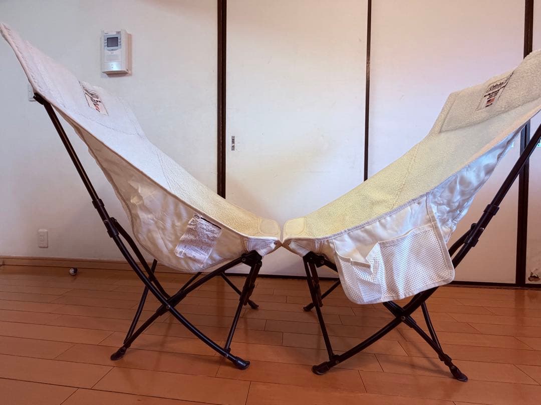 冬キャンプに！コールマンヒーリングチェアNX HB ホワイトボア