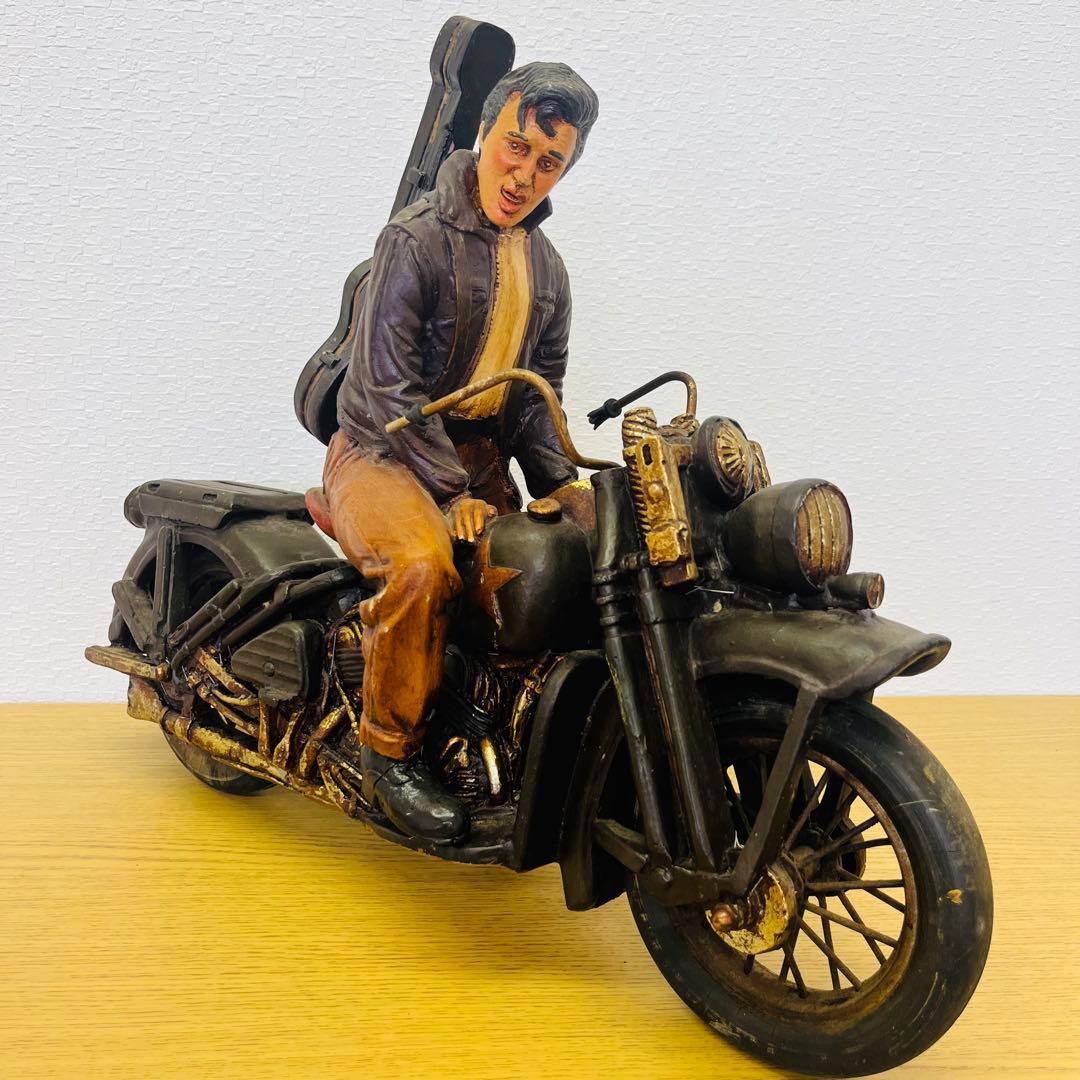 レア★エルビス・プレスリー /Harley/ヴィンテージ/置物/オブジェ/バイク