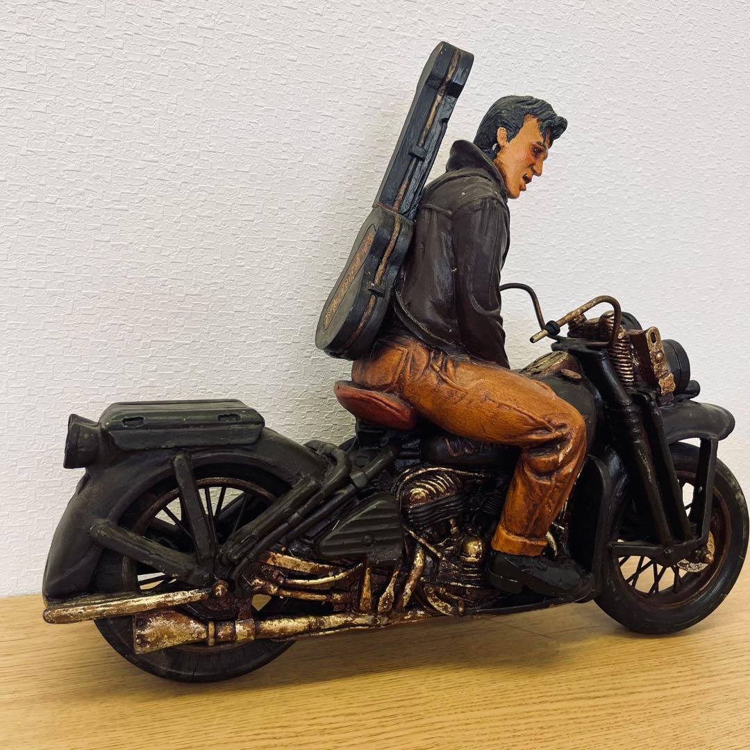 レア★エルビス・プレスリー /Harley/ヴィンテージ/置物/オブジェ/バイク