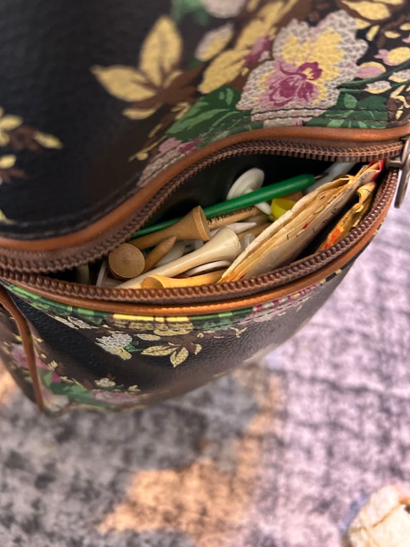 【希少・美品】KENZO GOLF フルセット 華やかな花柄バッグ & 小物付