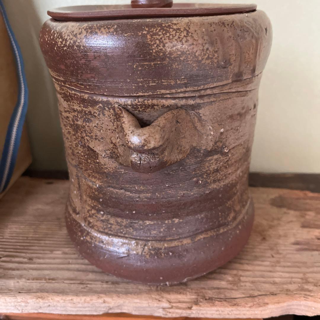 古備前水差し 茶道具 木箱付　極書　江戸時代　ー茶碗　茶室　茶杓