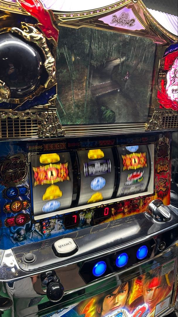 ワッターパチスロ実機 戦国BASARA2 家庭用電源 不要機カウンター