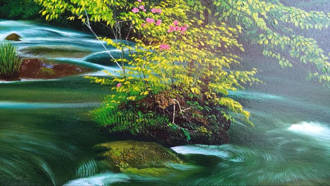 人見友紀　伝説の逃亡画家　油彩画　油絵　奥入瀬　風景画　人見友紀