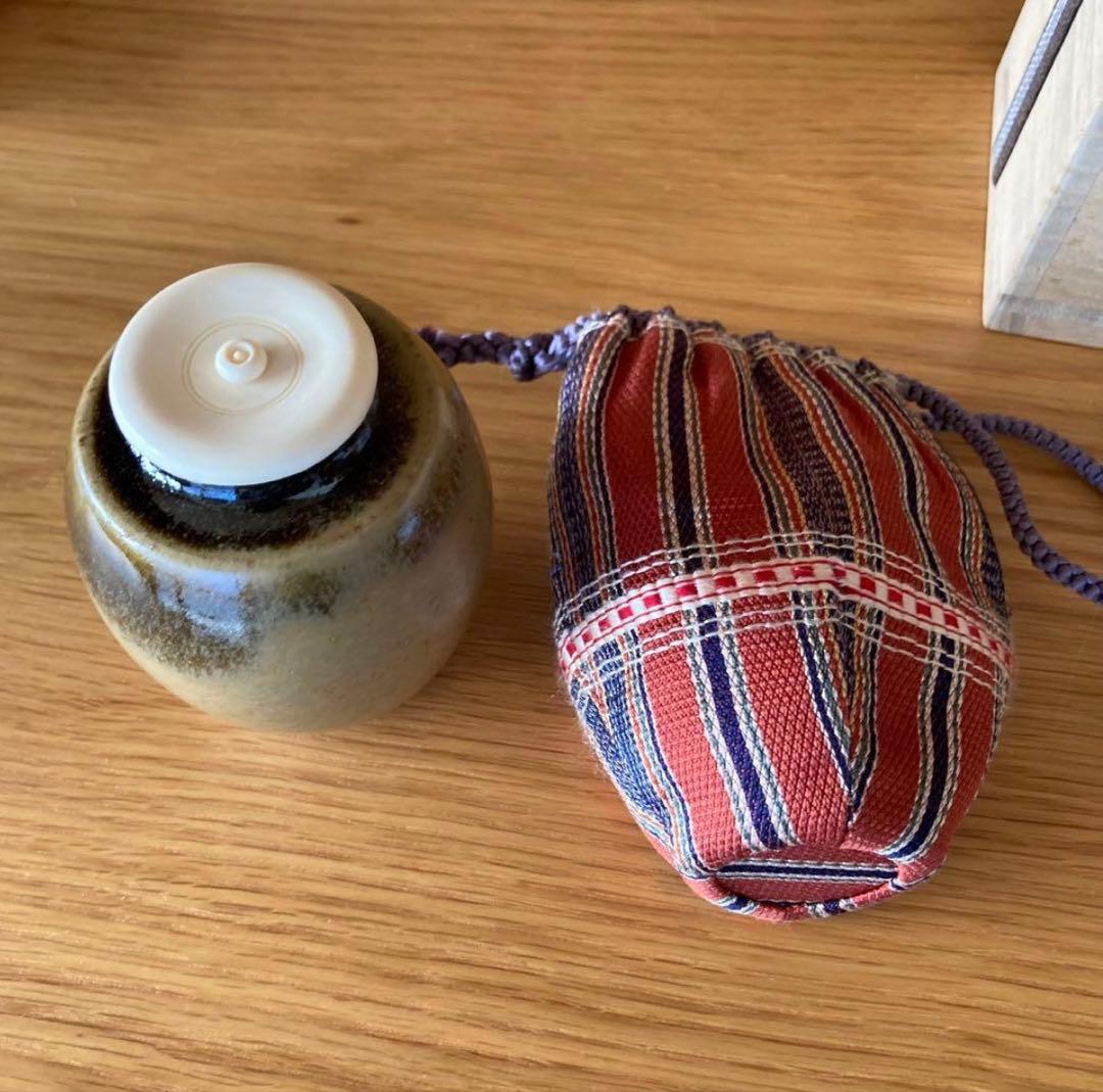 【茶道具】志戸呂焼 白幡鳳悦 造 茶入