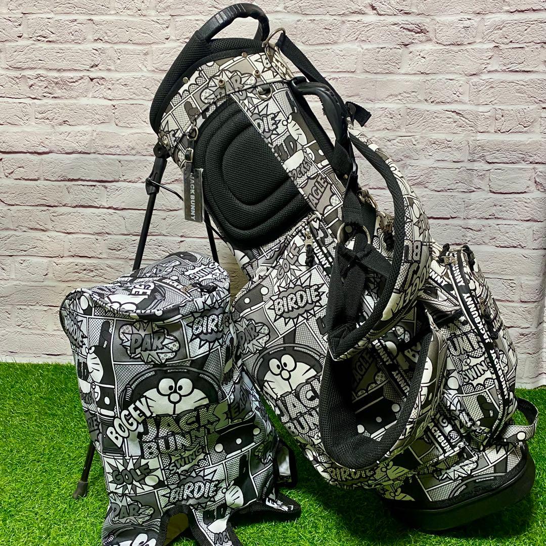 JACK BUNNY ジャックバニー キャディバッグ ドラえもん 白黒