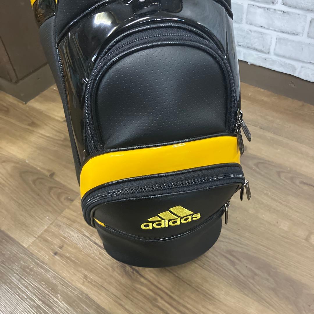 adidas アディダス キャディバッグ ブラック イエロー ゴルフバッグ