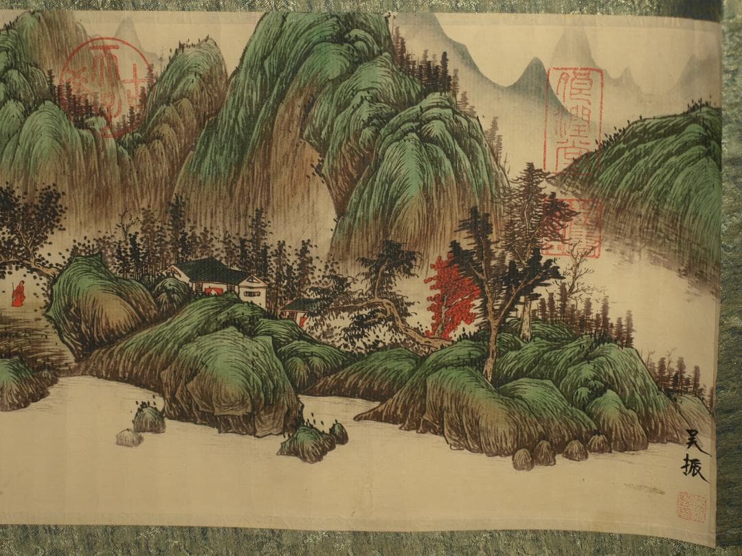 民間仕入れ品　民国保管品　中国明時代の掛軸　肉筆絵骨董品 BD386A3-3