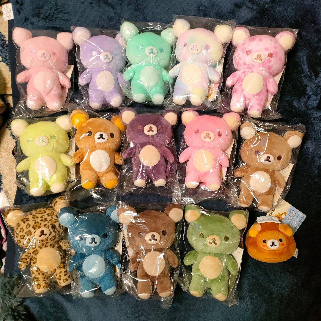 リラックマ 20colorsぬいぐるみ 15種類 + 温泉饅頭ぬいぐるみ