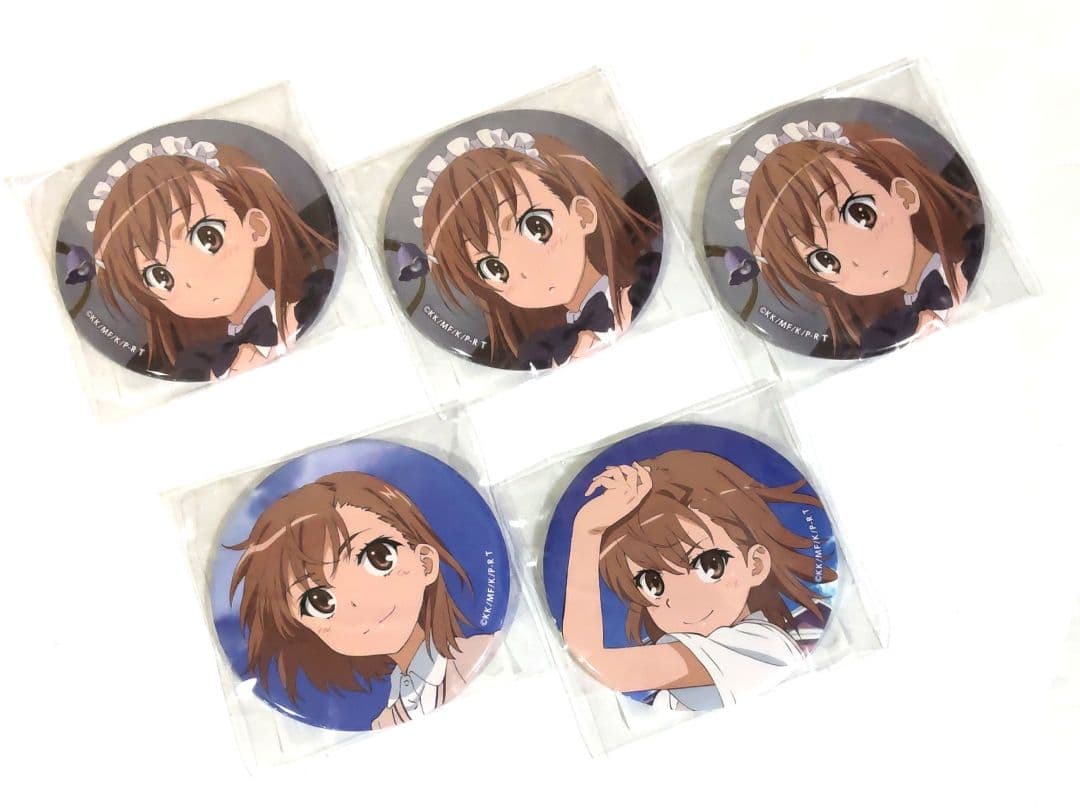とある科学の超電磁砲T くじ引き堂 御坂美琴 缶バッジ 5点