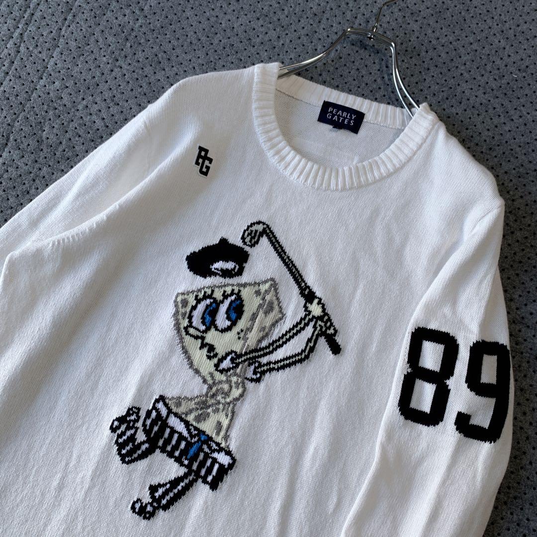 良品 パーリーゲイツ スポンジボブ コラボ ニット セーター ゴルフウェア 限定