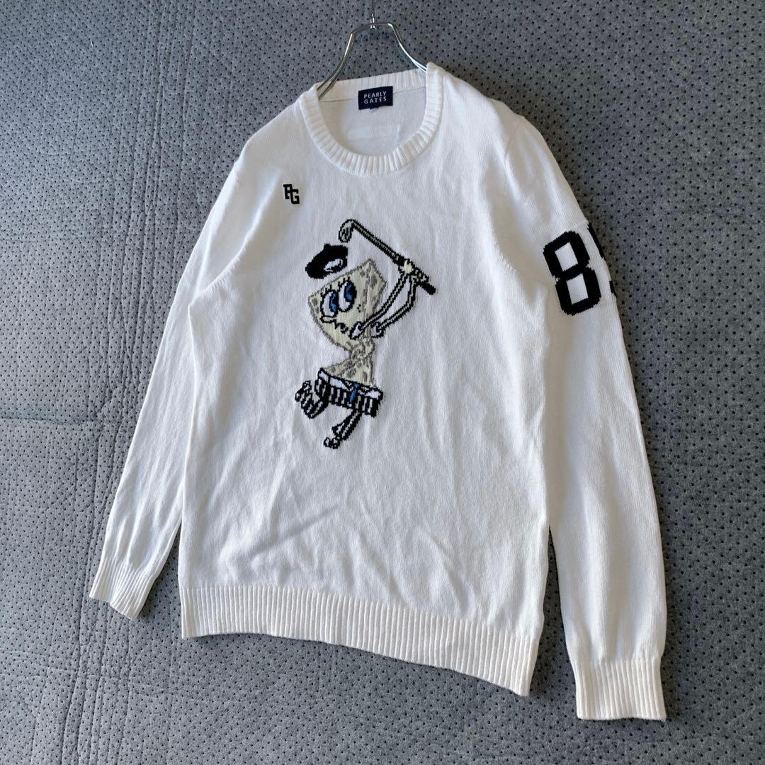 良品 パーリーゲイツ スポンジボブ コラボ ニット セーター ゴルフウェア 限定